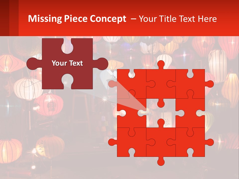 Many Colorful Lanterns Are Hanging In A Room PowerPoint Template