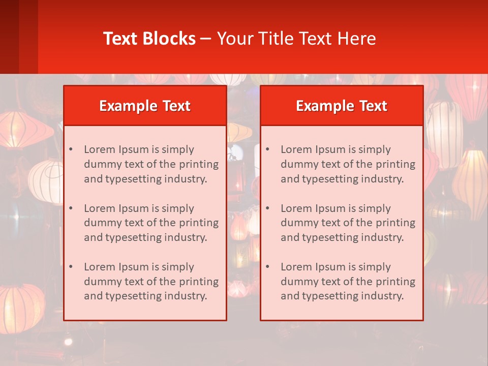 Many Colorful Lanterns Are Hanging In A Room PowerPoint Template