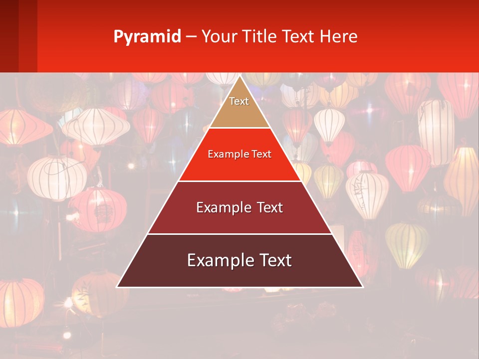 Many Colorful Lanterns Are Hanging In A Room PowerPoint Template