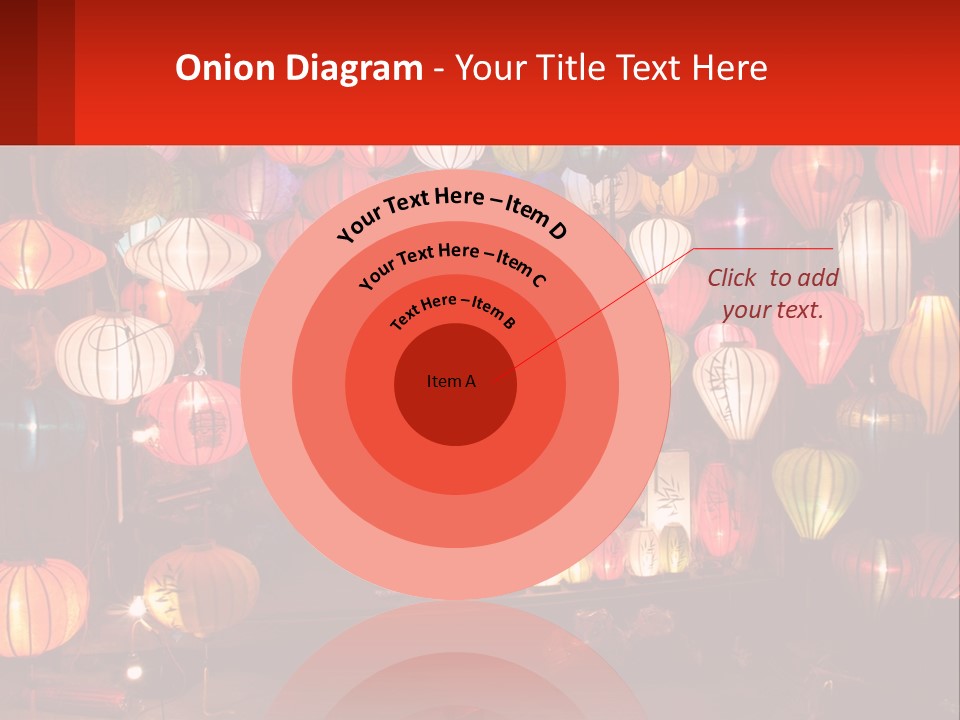 Many Colorful Lanterns Are Hanging In A Room PowerPoint Template