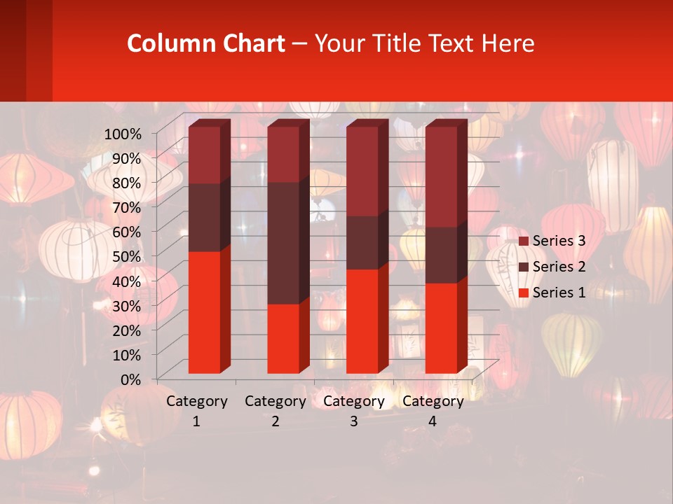 Many Colorful Lanterns Are Hanging In A Room PowerPoint Template
