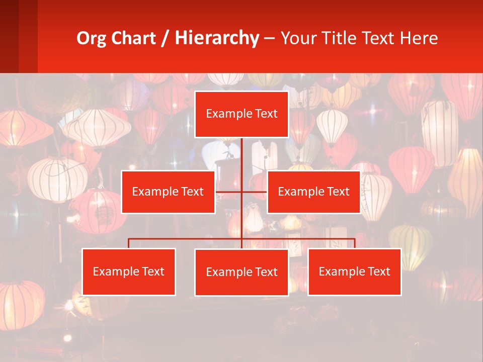 Many Colorful Lanterns Are Hanging In A Room PowerPoint Template