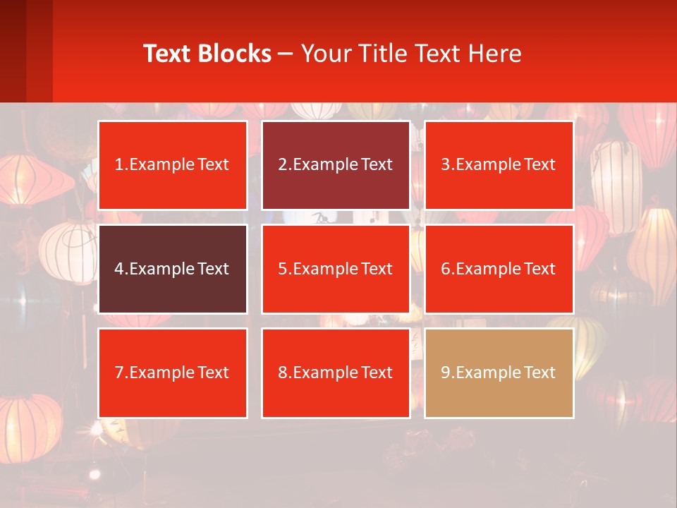 Many Colorful Lanterns Are Hanging In A Room PowerPoint Template