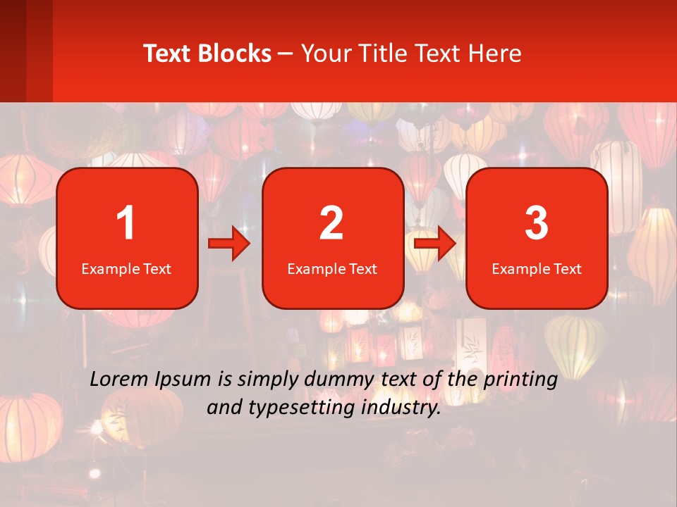Many Colorful Lanterns Are Hanging In A Room PowerPoint Template