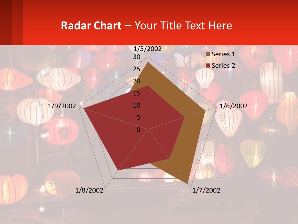 Many Colorful Lanterns Are Hanging In A Room PowerPoint Template