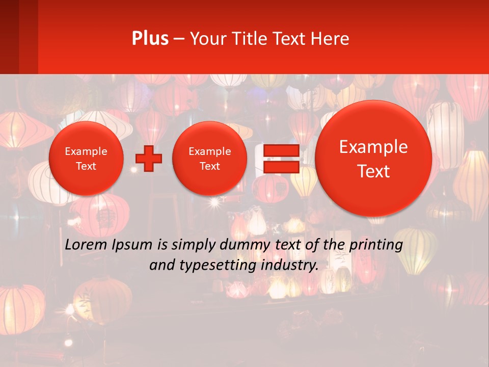 Many Colorful Lanterns Are Hanging In A Room PowerPoint Template