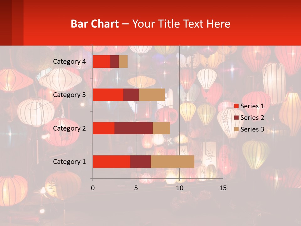Many Colorful Lanterns Are Hanging In A Room PowerPoint Template
