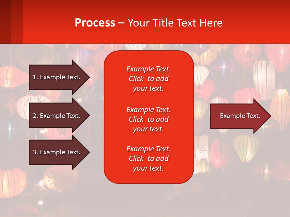 Many Colorful Lanterns Are Hanging In A Room PowerPoint Template