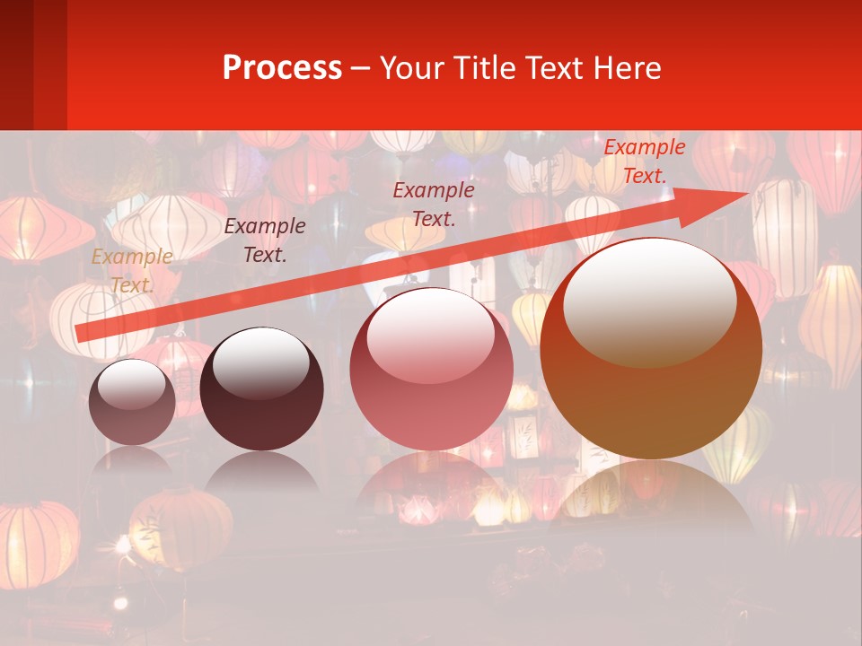 Many Colorful Lanterns Are Hanging In A Room PowerPoint Template
