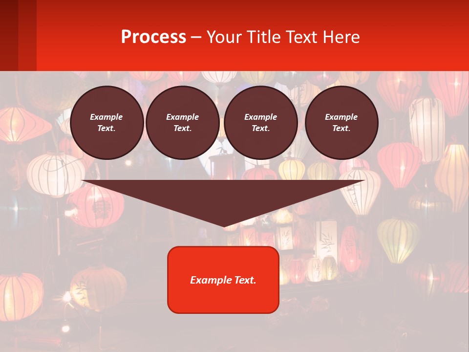 Many Colorful Lanterns Are Hanging In A Room PowerPoint Template