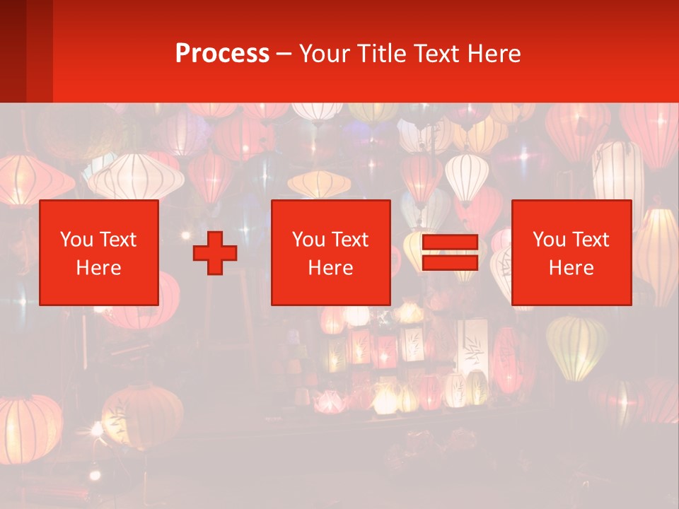 Many Colorful Lanterns Are Hanging In A Room PowerPoint Template