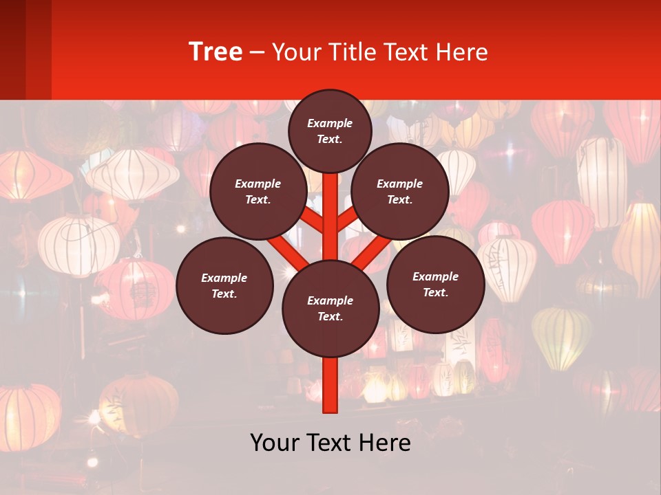 Many Colorful Lanterns Are Hanging In A Room PowerPoint Template