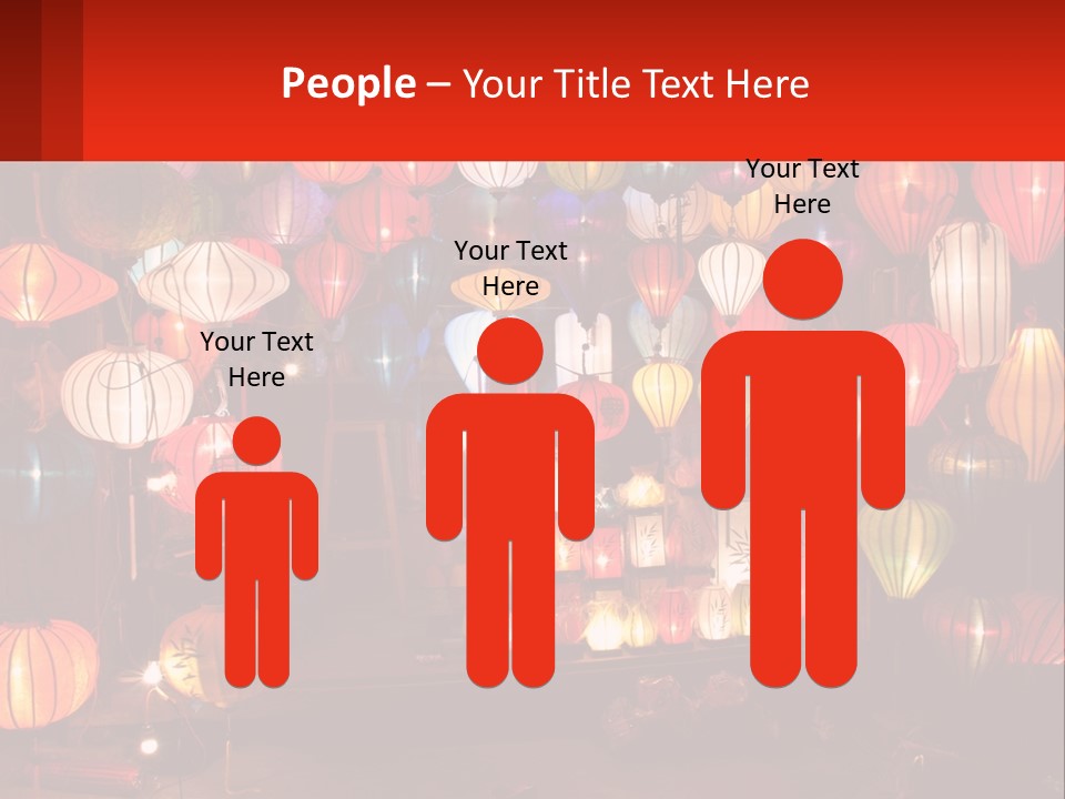 Many Colorful Lanterns Are Hanging In A Room PowerPoint Template