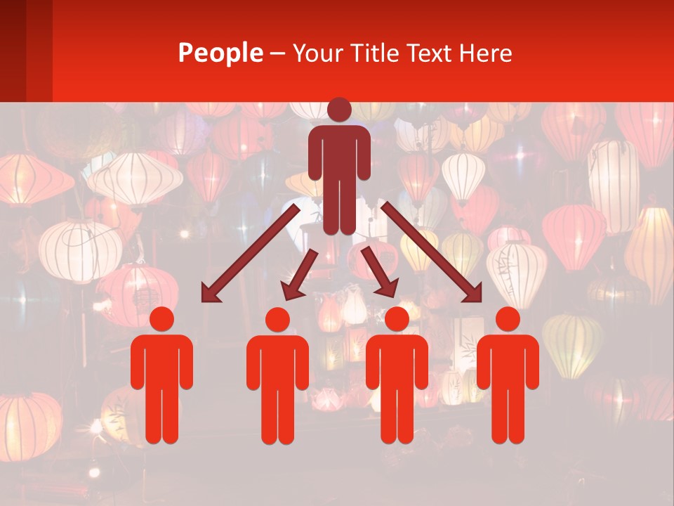 Many Colorful Lanterns Are Hanging In A Room PowerPoint Template