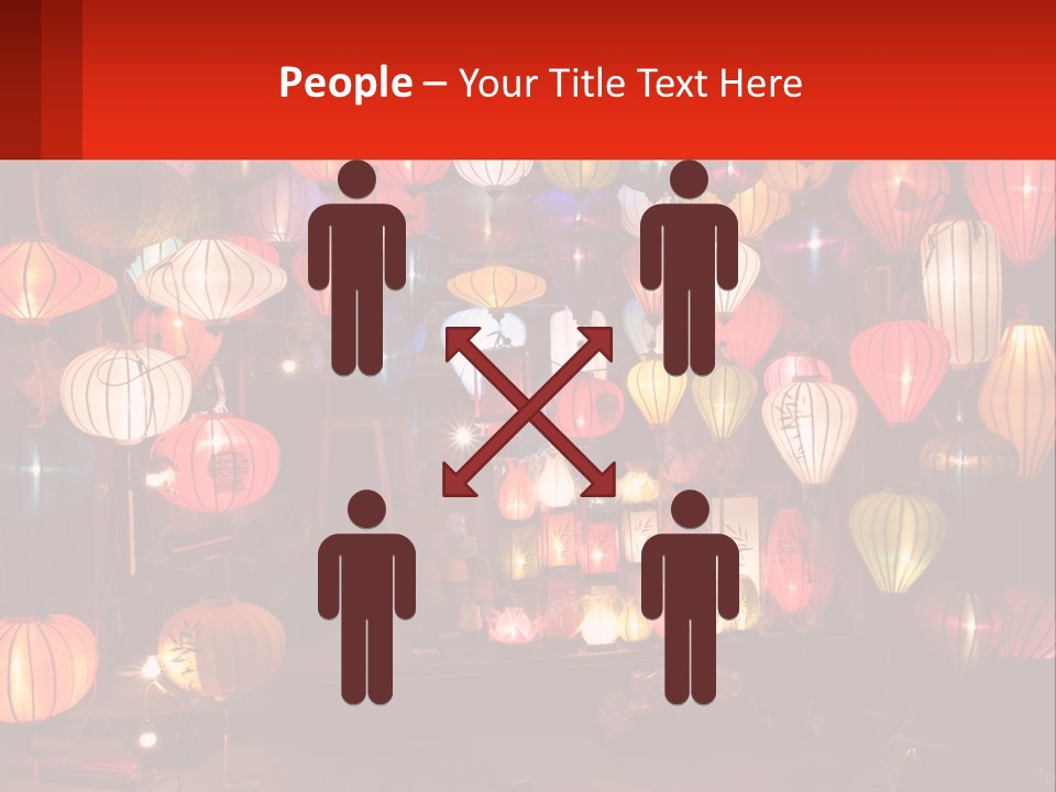 Many Colorful Lanterns Are Hanging In A Room PowerPoint Template