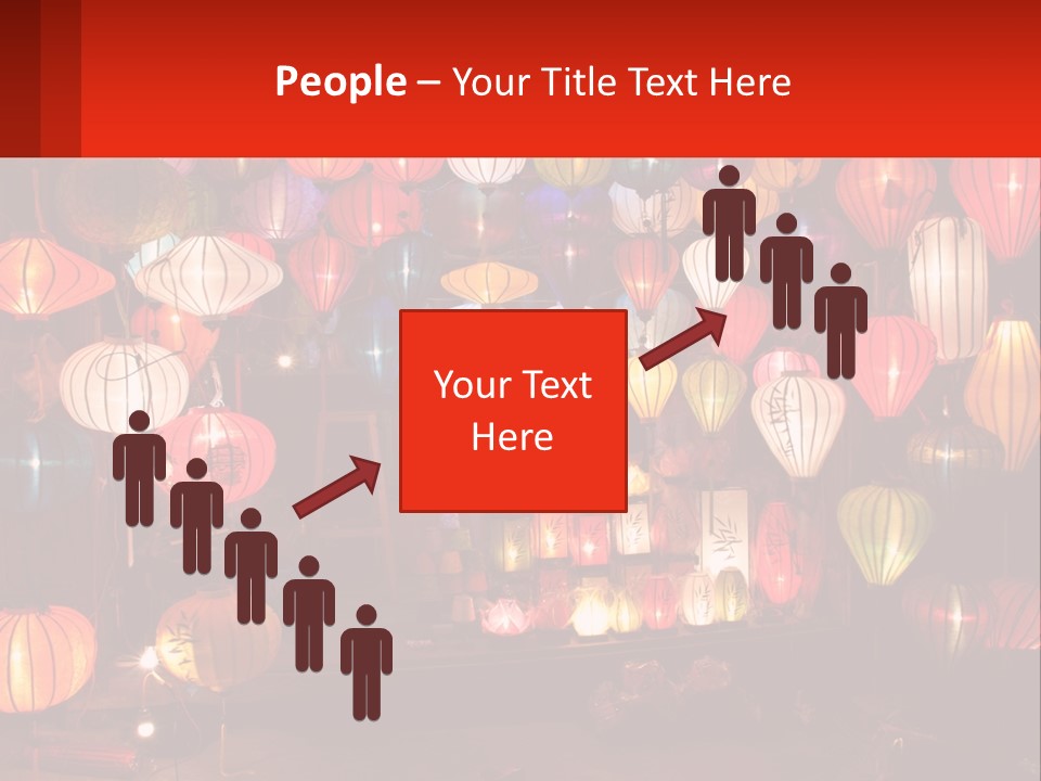 Many Colorful Lanterns Are Hanging In A Room PowerPoint Template