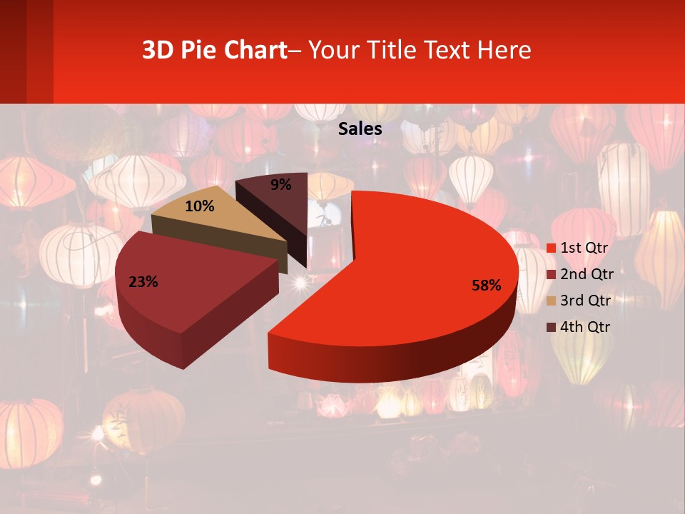 Many Colorful Lanterns Are Hanging In A Room PowerPoint Template