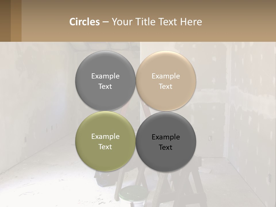 A Room With A Ladder And A Window PowerPoint Template