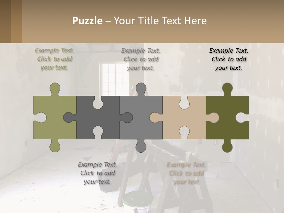 A Room With A Ladder And A Window PowerPoint Template