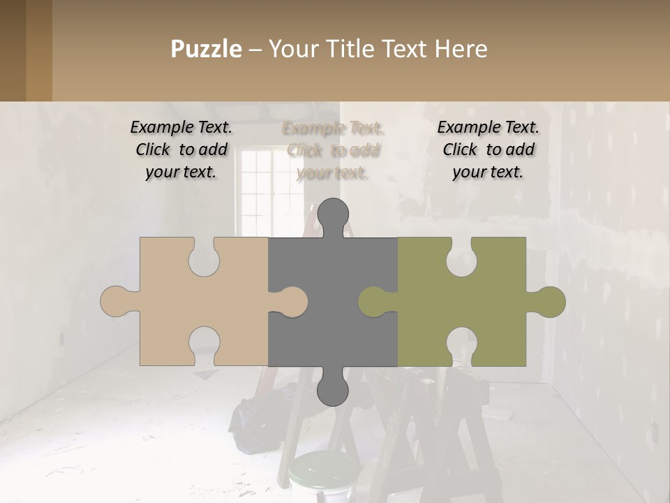 A Room With A Ladder And A Window PowerPoint Template