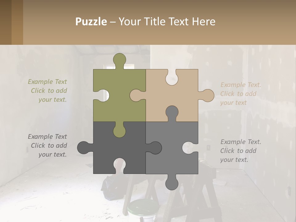 A Room With A Ladder And A Window PowerPoint Template