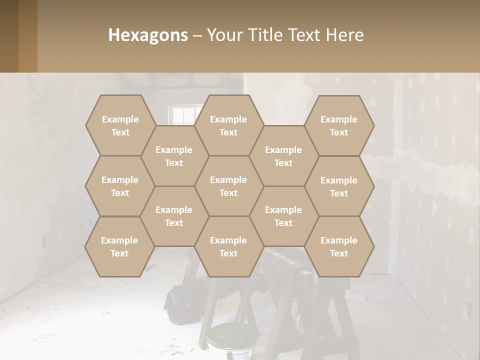 A Room With A Ladder And A Window PowerPoint Template