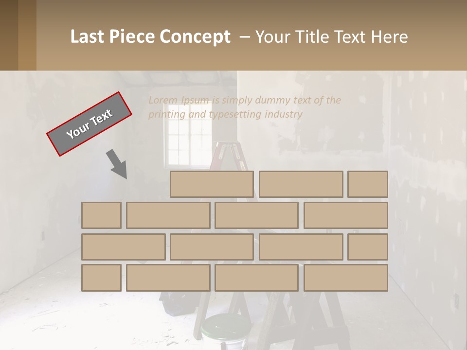 A Room With A Ladder And A Window PowerPoint Template
