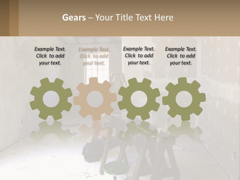 A Room With A Ladder And A Window PowerPoint Template