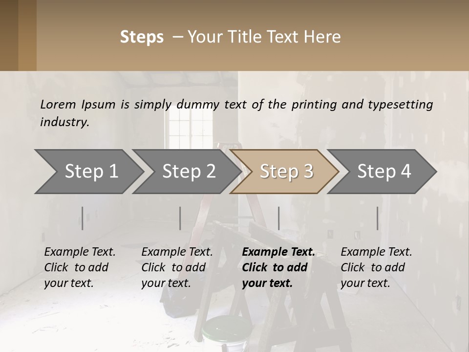 A Room With A Ladder And A Window PowerPoint Template