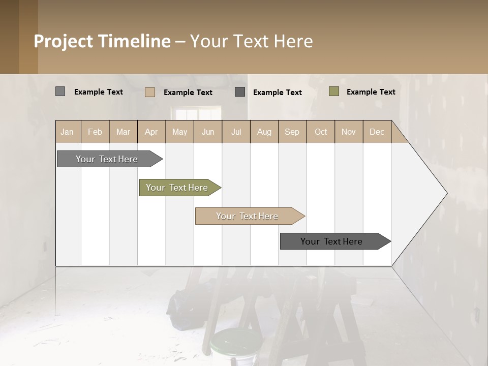 A Room With A Ladder And A Window PowerPoint Template