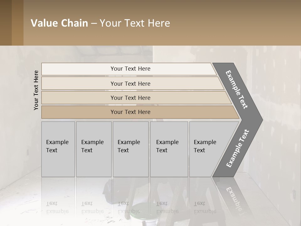 A Room With A Ladder And A Window PowerPoint Template