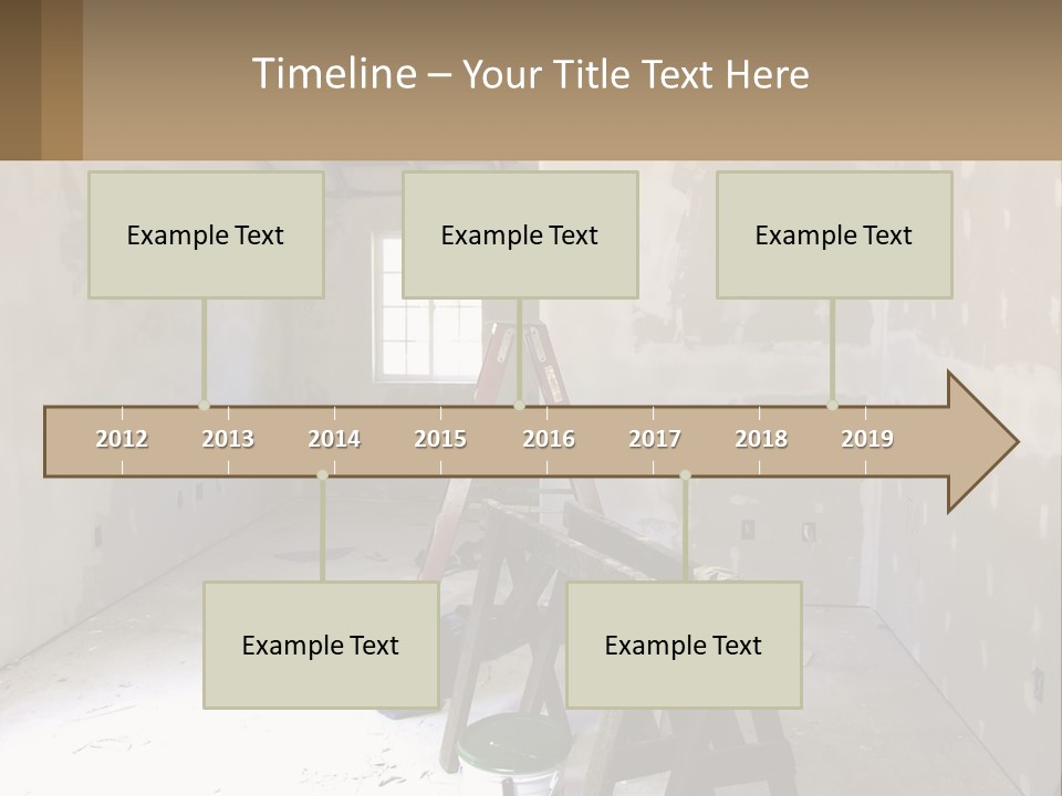 A Room With A Ladder And A Window PowerPoint Template