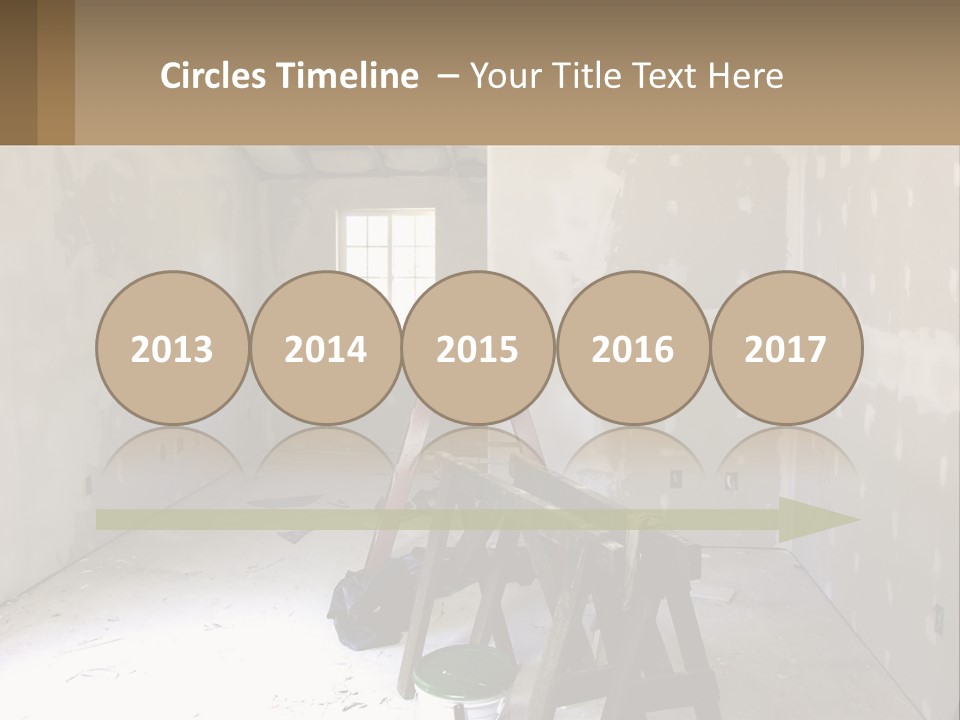 A Room With A Ladder And A Window PowerPoint Template