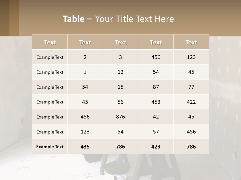 A Room With A Ladder And A Window PowerPoint Template