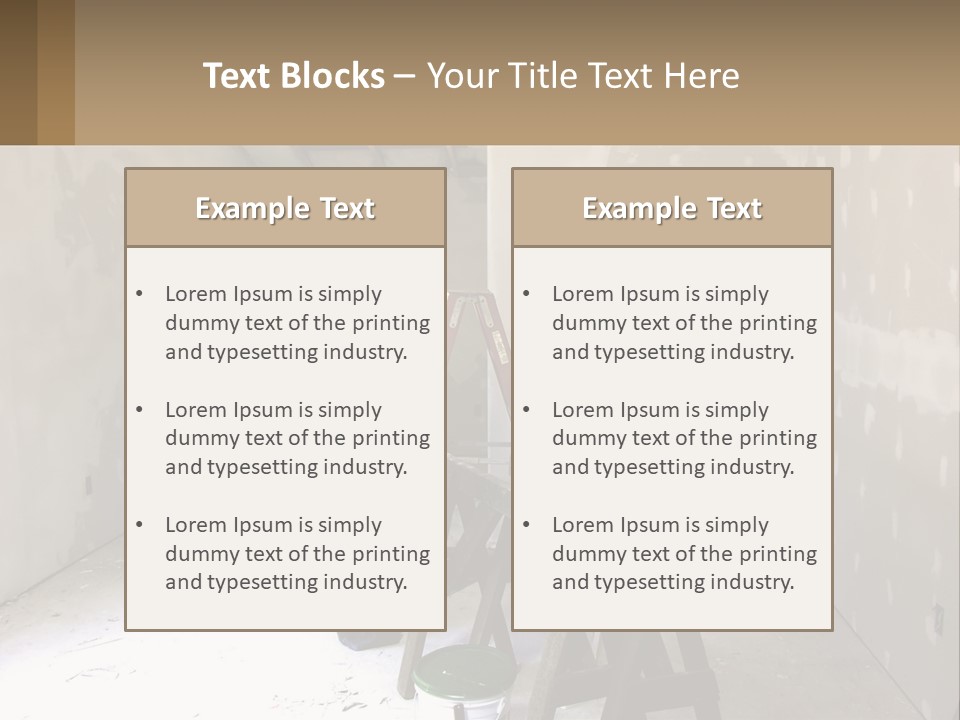 A Room With A Ladder And A Window PowerPoint Template