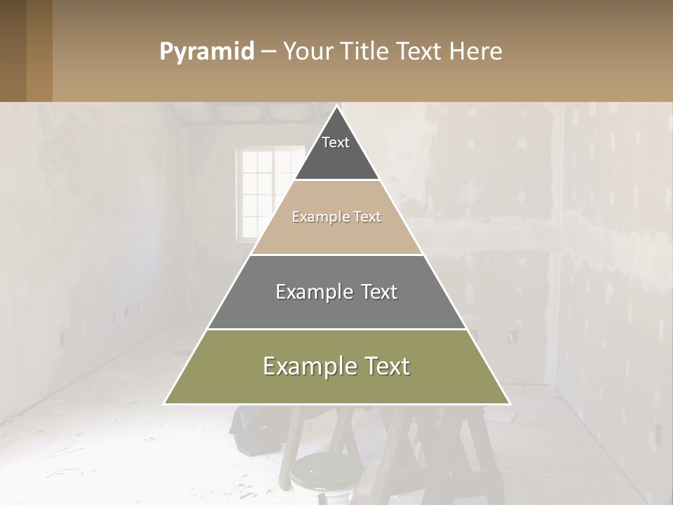 A Room With A Ladder And A Window PowerPoint Template