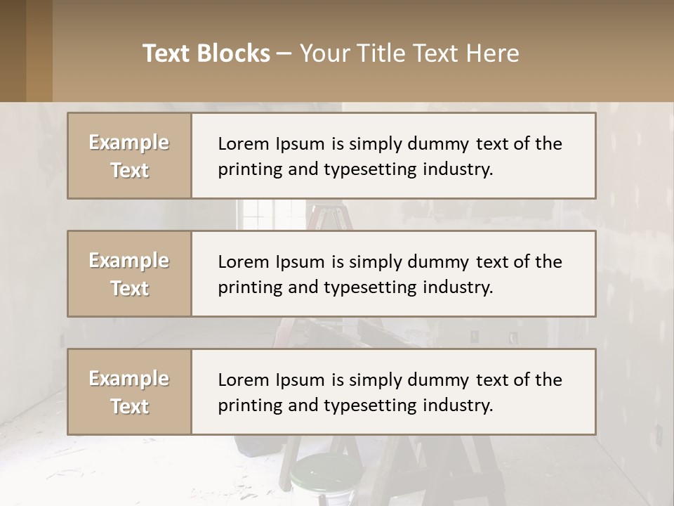 A Room With A Ladder And A Window PowerPoint Template