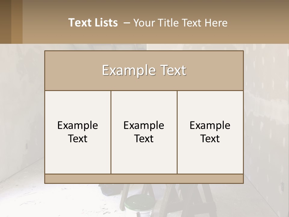 A Room With A Ladder And A Window PowerPoint Template