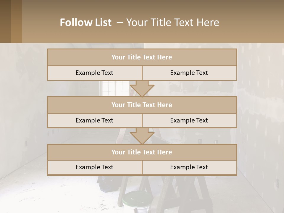 A Room With A Ladder And A Window PowerPoint Template