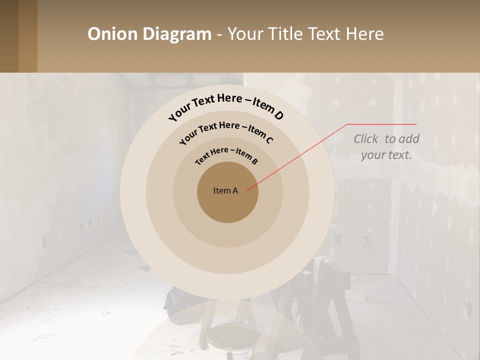 A Room With A Ladder And A Window PowerPoint Template