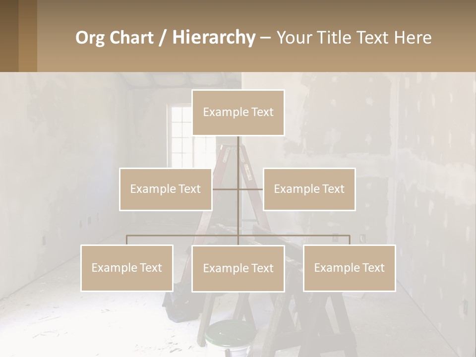 A Room With A Ladder And A Window PowerPoint Template
