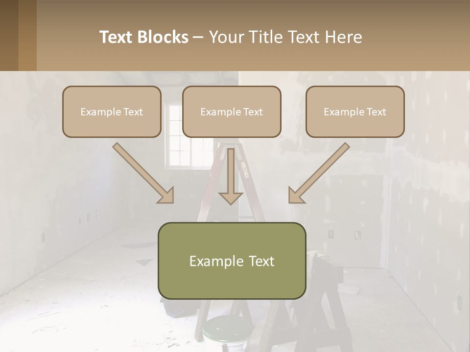 A Room With A Ladder And A Window PowerPoint Template