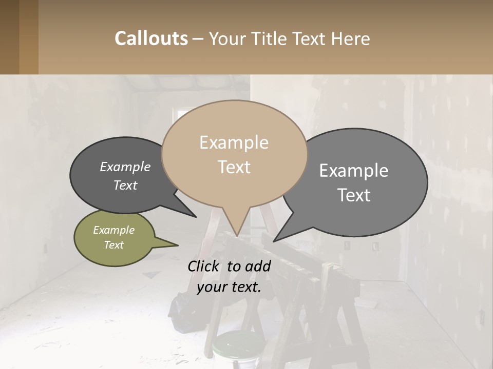 A Room With A Ladder And A Window PowerPoint Template