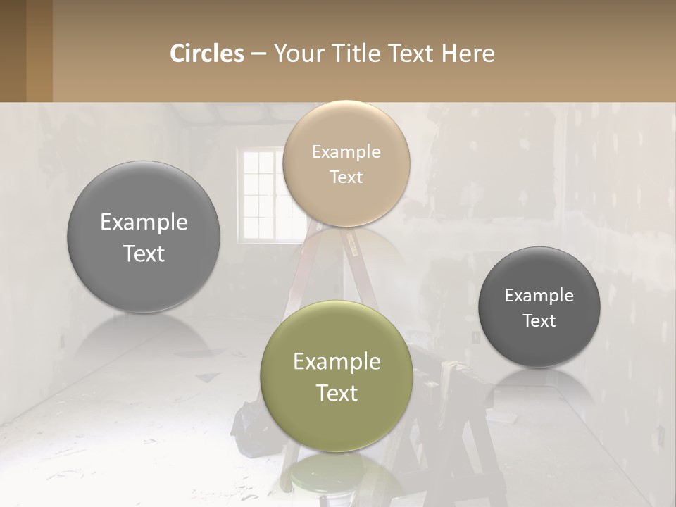 A Room With A Ladder And A Window PowerPoint Template