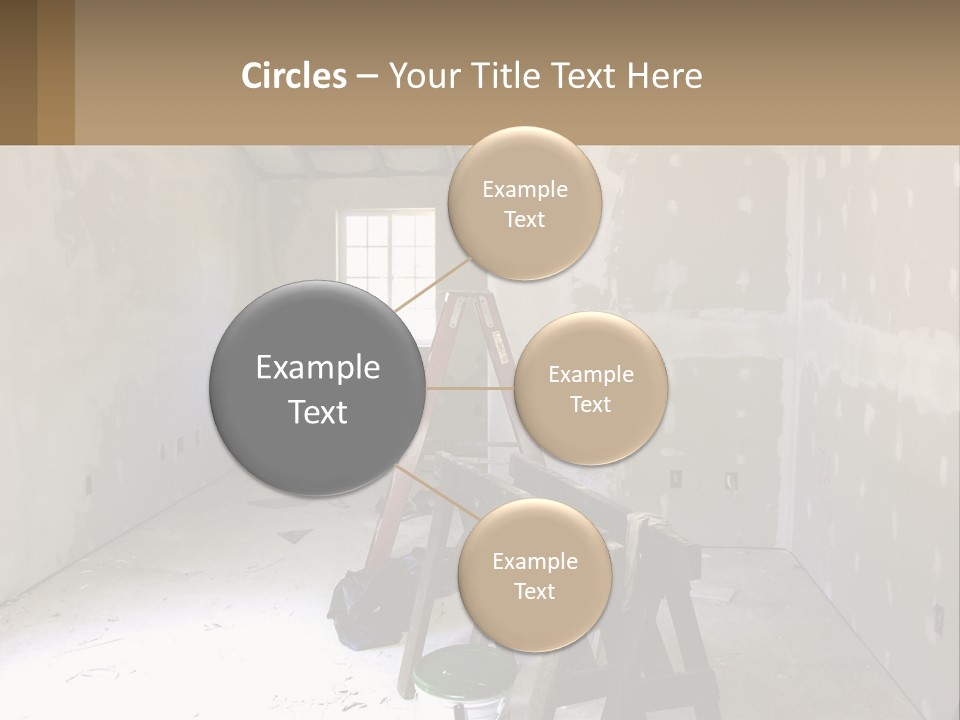 A Room With A Ladder And A Window PowerPoint Template