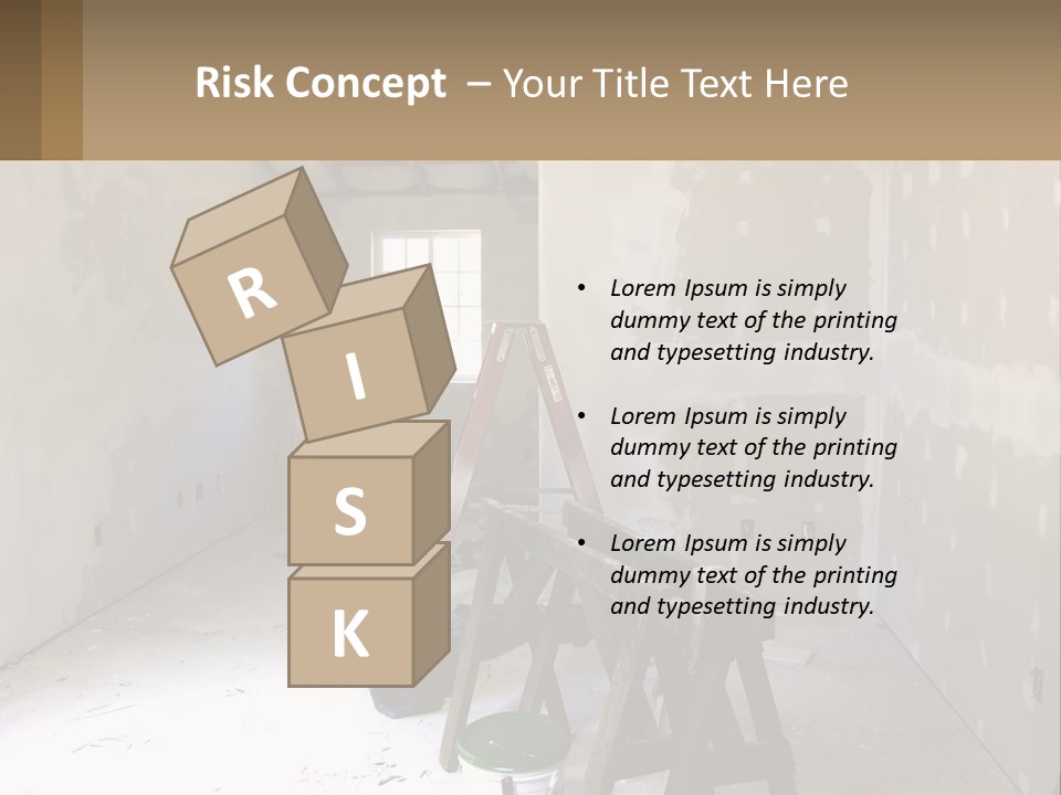 A Room With A Ladder And A Window PowerPoint Template