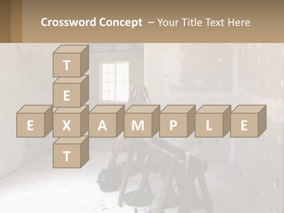 A Room With A Ladder And A Window PowerPoint Template