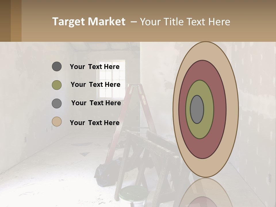 A Room With A Ladder And A Window PowerPoint Template