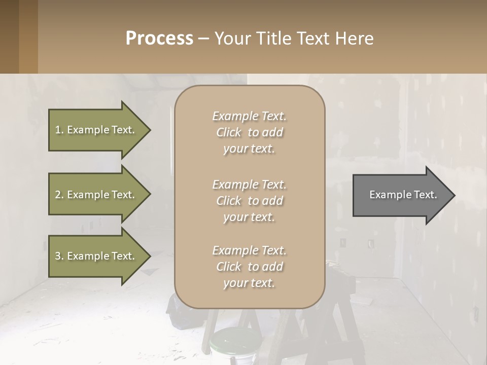 A Room With A Ladder And A Window PowerPoint Template