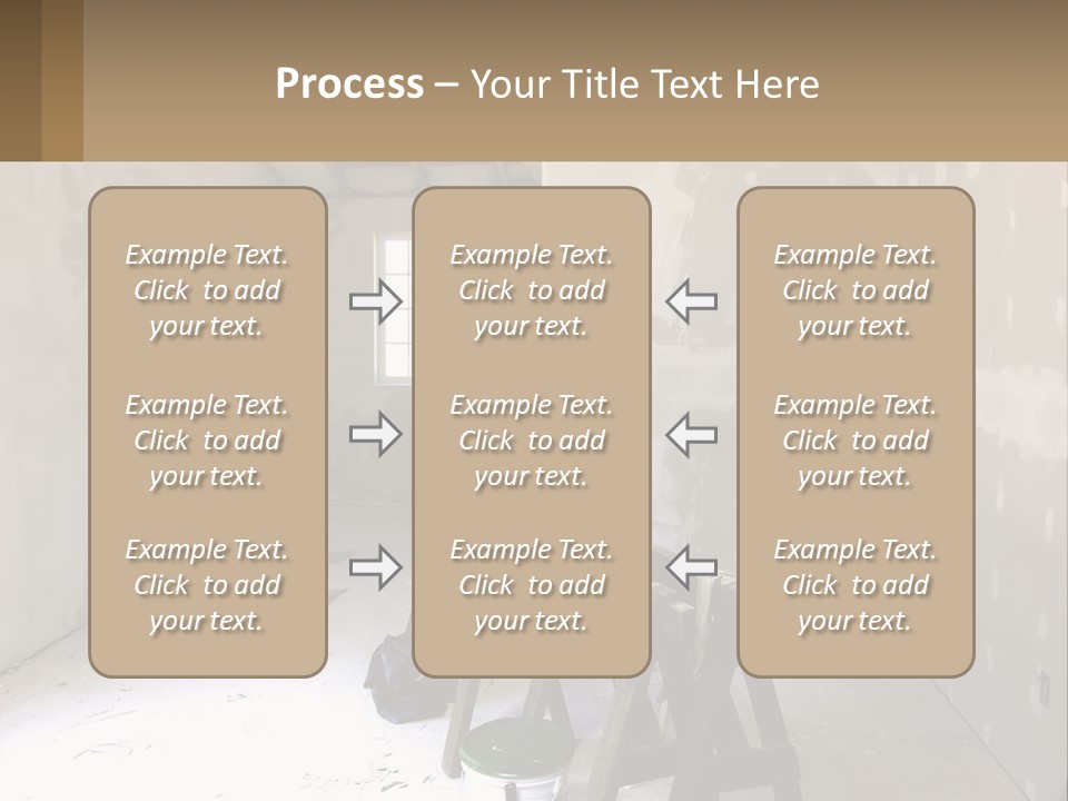 A Room With A Ladder And A Window PowerPoint Template